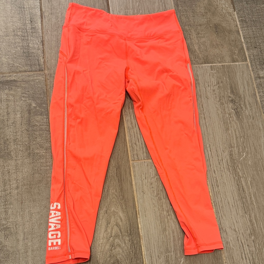 Savage Barbell Vibrant Coral Swim Leggings